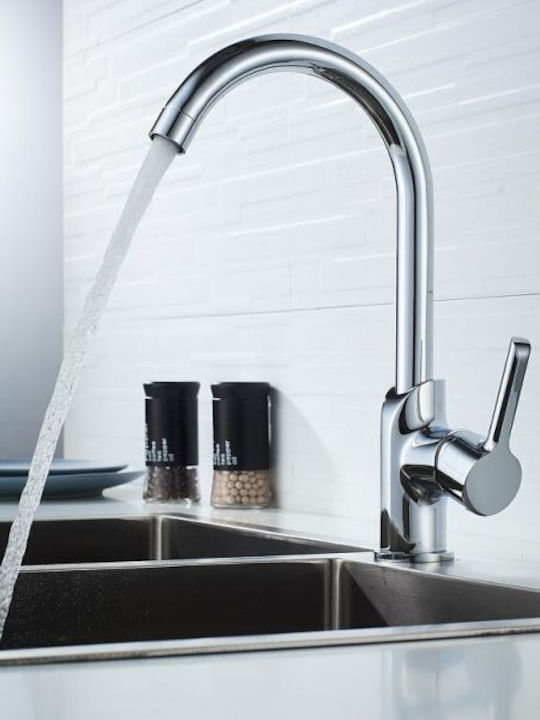 Gloria Silueta Alta Mixing Sink Faucet Chrome