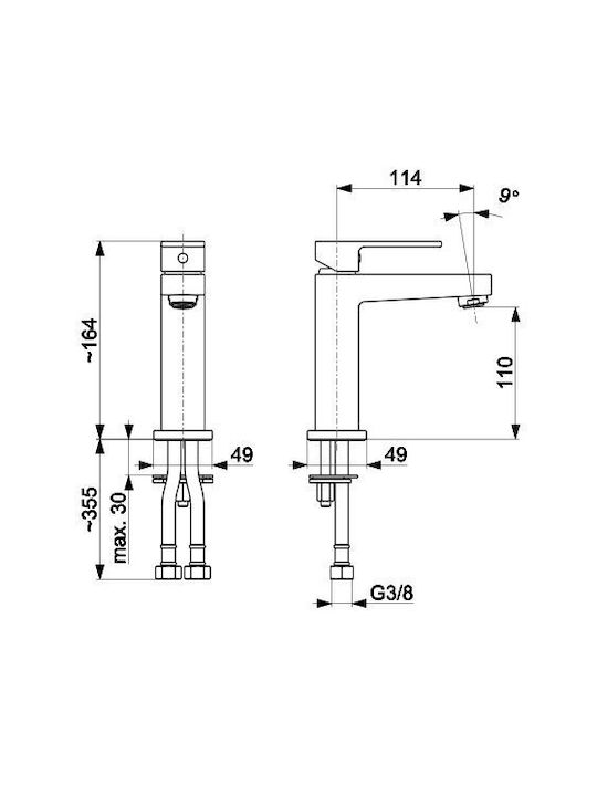 KFA Mixing Sink Faucet Silver
