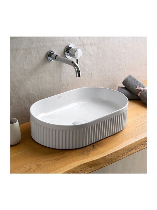 Karag Vessel Sink Porcelain 50x32x12.2cm White