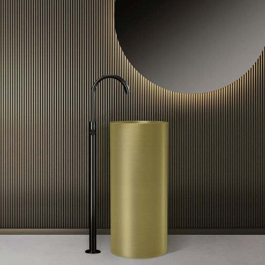Karag Επικαθήμενος Νιπτήρας Πορσελάνης 38x38x85cm Oro