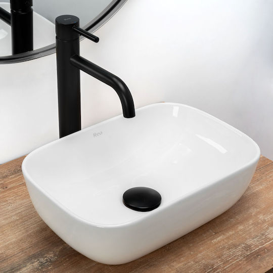 Rea Countertop Sink Porcelain 36x25x11.5cm White
