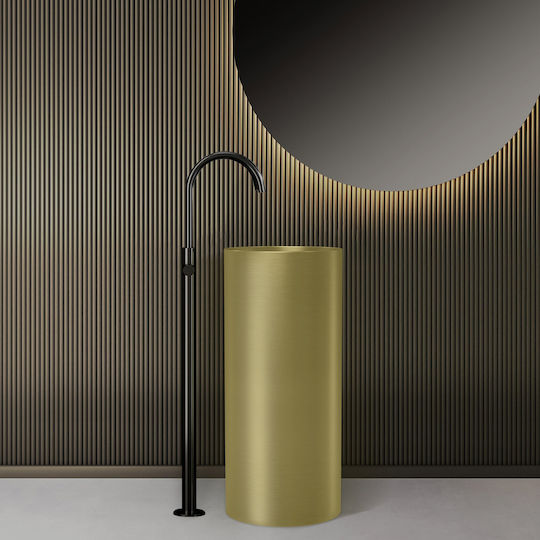 Karag Επικαθήμενος Νιπτήρας Πορσελάνης 38x38x85cm Oro