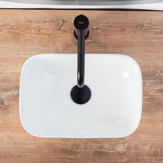 Rea Countertop Sink Porcelain 36x25x11.5cm White