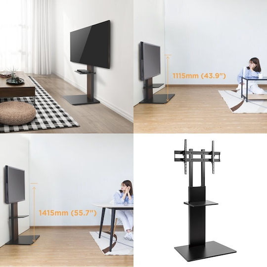 Maclean Energy MC-865 TV Mount Floor with Arm up to 40kg Black