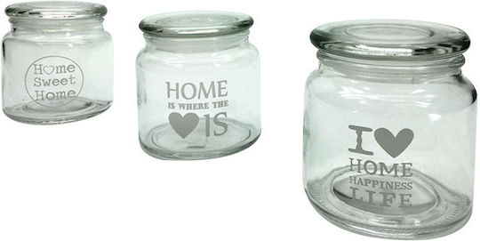 ArteLibre Set of 2 General Use Food Jars with Metallic Transparent Lid 55ml 2 Pieces