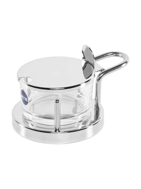Alessi Vase General Use with Lid made of Stainless Steel Gray 200ml