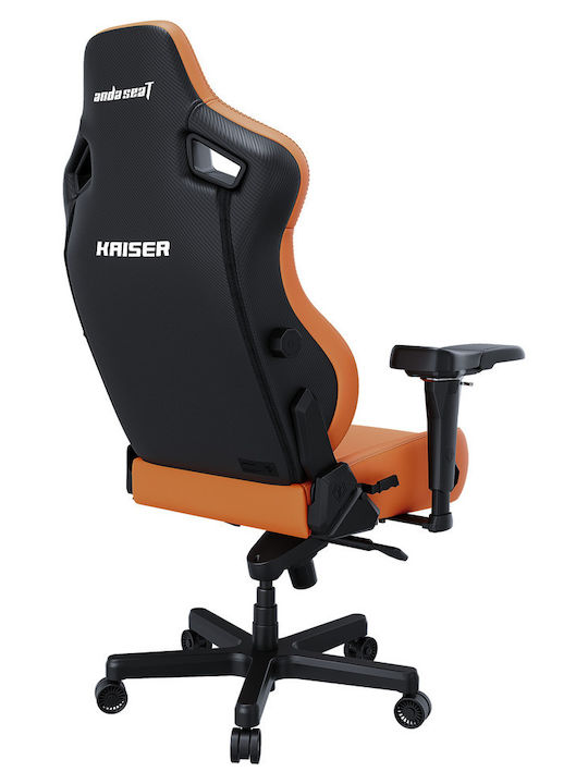 Anda Seat Kaiser 4 XL Artificial Leather Gaming Chair with Adjustable Arms Orange