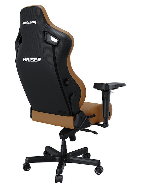 Anda Seat Kaiser 4 XL Καρέκλα Gaming Δερματίνης με Ρυθμιζόμενα Μπράτσα Καφέ