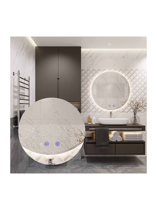 Rea Round Bathroom Mirror Led 60x60cm