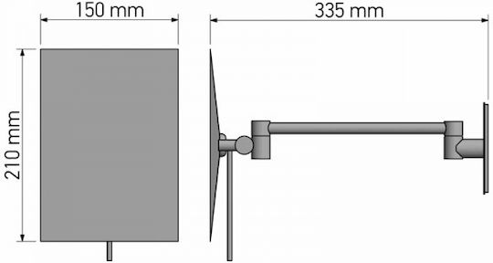 Sanco MR-305-A03 Μεγεθυντικός Τετράγωνος από Μέταλλο 15x21cm Ασημί Sanco MR-305-A03 Μεγεθυντικός Τετράγωνος από Μέταλλο 15x21cm Ασημί