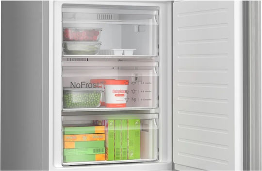 Bosch Ψυγειοκαταψύκτης 363lt Total NoFrost Υ203xΠ60xΒ66.5εκ. Inox KGN392LCF