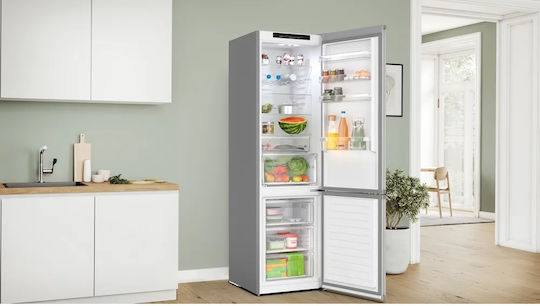 Bosch Ψυγειοκαταψύκτης 363lt Total NoFrost Υ203xΠ60xΒ66.5εκ. Inox KGN392LCF