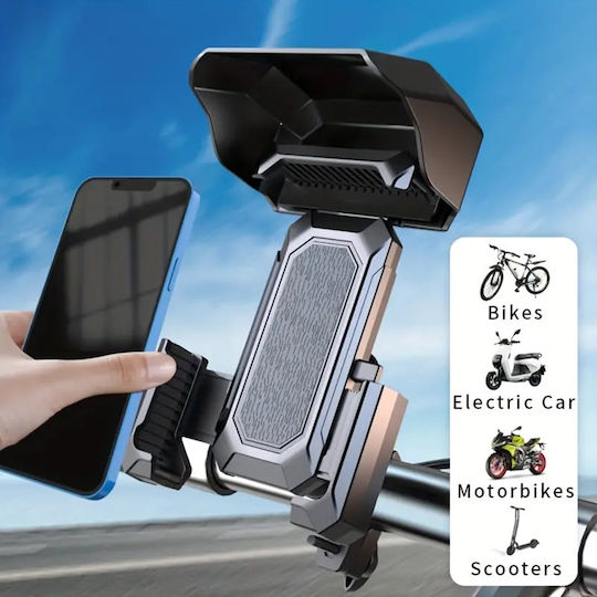 Yesido Bike Phone Holder C331 Rain Cover Non-slip Silicone Handlebar Clamp Black
