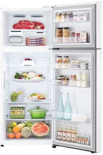 LG Kühlschrank mit Doppeltür 395Es Total NoFrost H176xB70xT68cm. Weiß GTBV36SWGKD