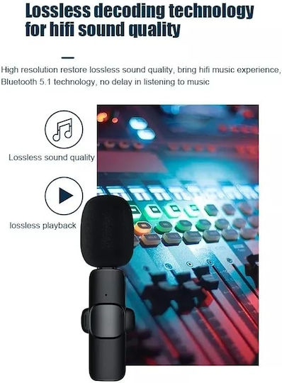 K35 Set Condenser (Small Diaphragm) Microphone 3.5mm Πέτου, Clip On for Vocals