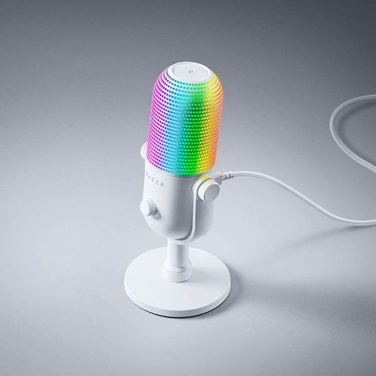 Razer Seiren V3 Chroma Δυναμικό Microfon USB de birou pentru Studio în Culoarea White
