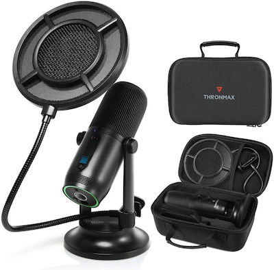 Thronmax Condenser (Large Diaphragm) Microphone USB M2PB Drill One Pro Kit Desktop for Studio