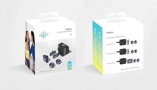 AirWave K2 Seturi Wireless Microfon Πέτου, Clip On pentru Vocale