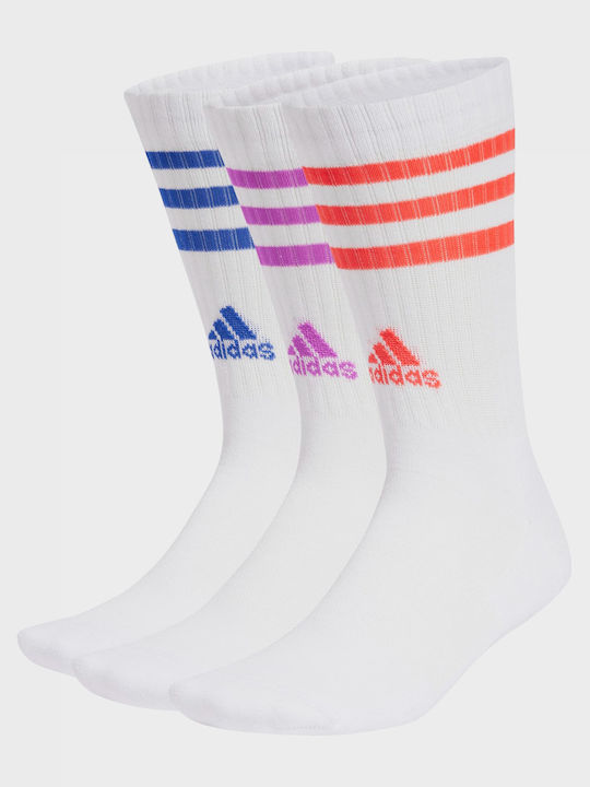 adidas 3 Stripes Αθλητικές Κάλτσες Λευκές adidas 3 Stripes Αθλητικές Κάλτσες Λευκές