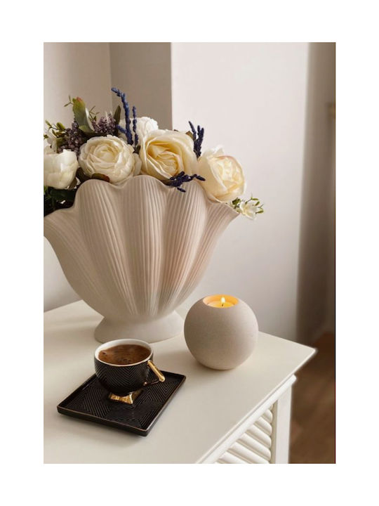 Koart Decorative Vase Beige 24.5x12x31cm