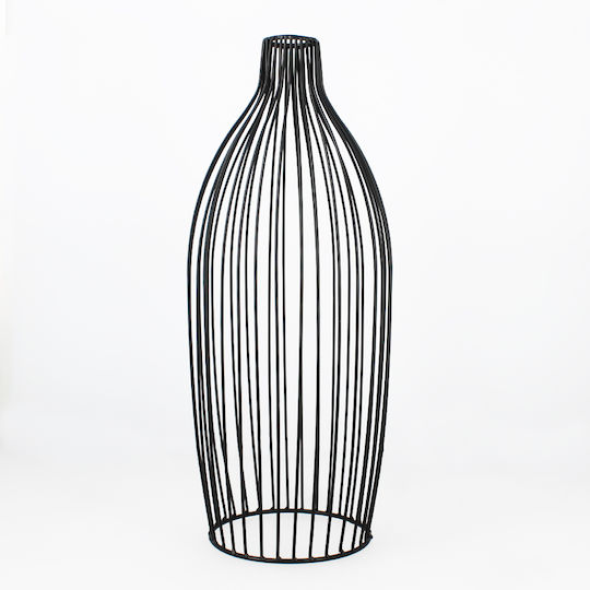 Koart Διακοσμητικό Βάζο Metallisch Schwarz 18x3.5x40cm 1Stück