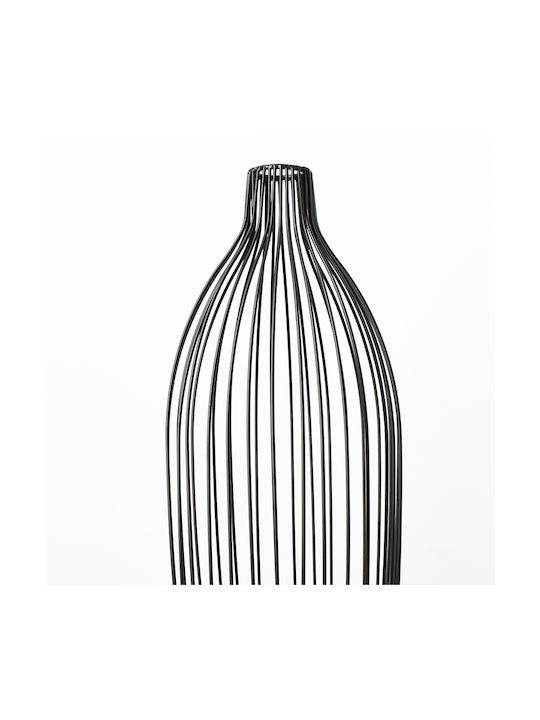 Koart Διακοσμητικό Βάζο Μεταλλικό Μαύρο Φ18xΥ40cm