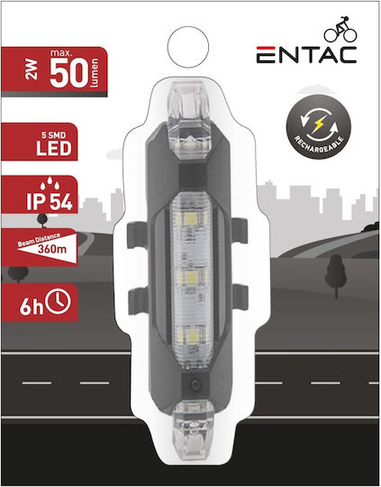 Entac Bikelight Plastic 2W Επαναφορτιζόμενο Φώτα Τροχού Ποδηλάτου