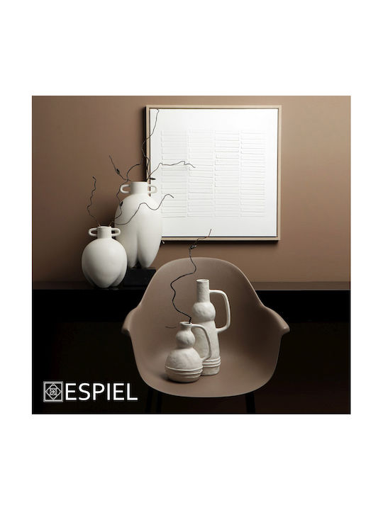 Espiel Decorative Vase White 18.7x18.7x25.5cm