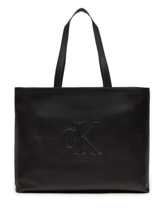 Calvin Klein Sculpted Slim Damen Tasche Hand Schwarz