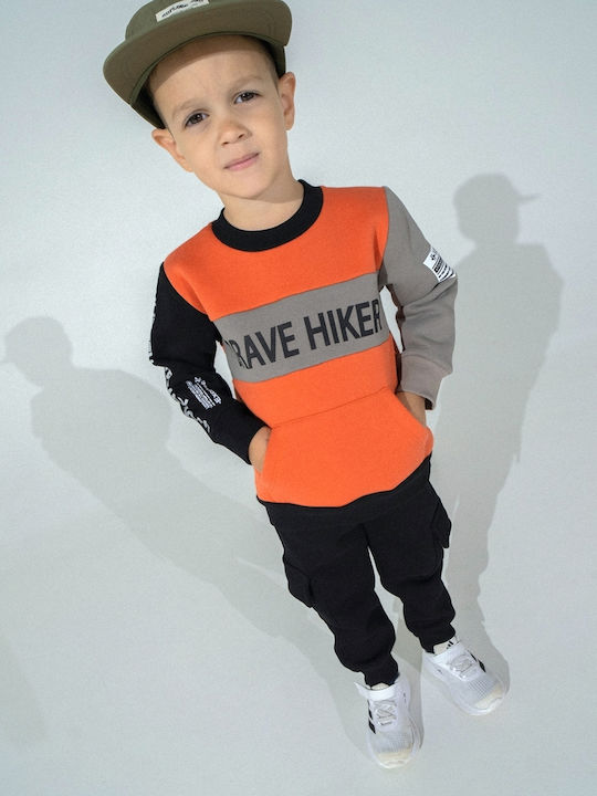 Hashtag Kids Sweatpants Set Orange 2pcs