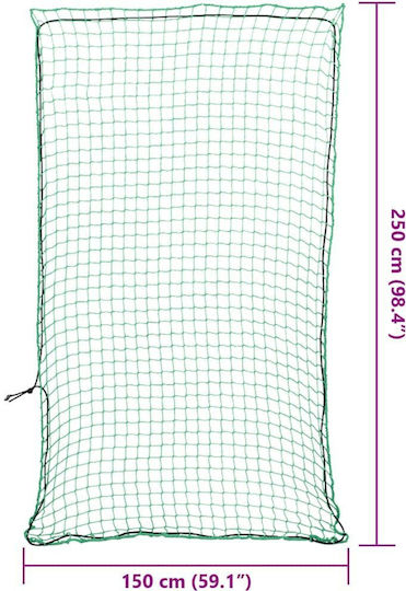 vidaXL Δίχτυ Φορτίου Οχημάτων 250x150cm Πράσινο
