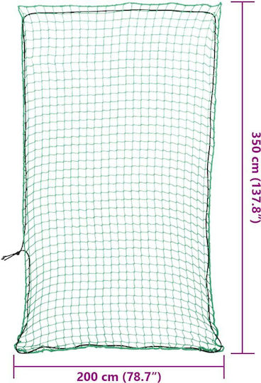 vidaXL Car Luggage Vehicle Cargo Net Green 300x200cm