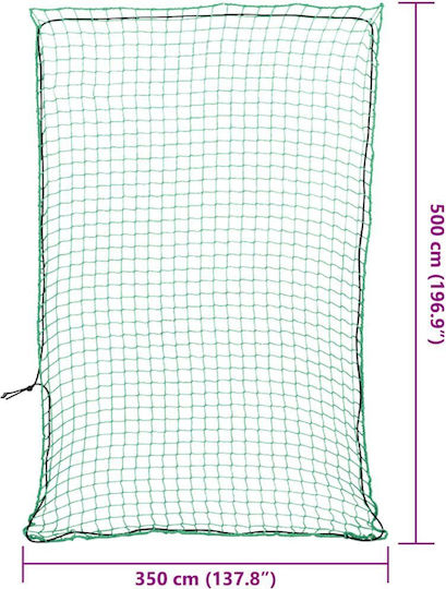 vidaXL Δίχτυ Φορτίου Οχημάτων 500x350cm Πράσινο