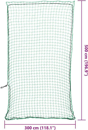 vidaXL Δίχτυ Φορτίου Οχημάτων 500x300cm Πράσινο