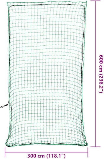 vidaXL Δίχτυ Φορτίου Οχημάτων 600x300cm Πράσινο
