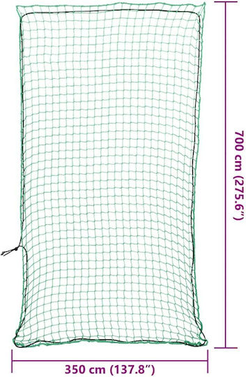 vidaXL Δίχτυ Φορτίου Οχημάτων 700x350cm Πράσινο