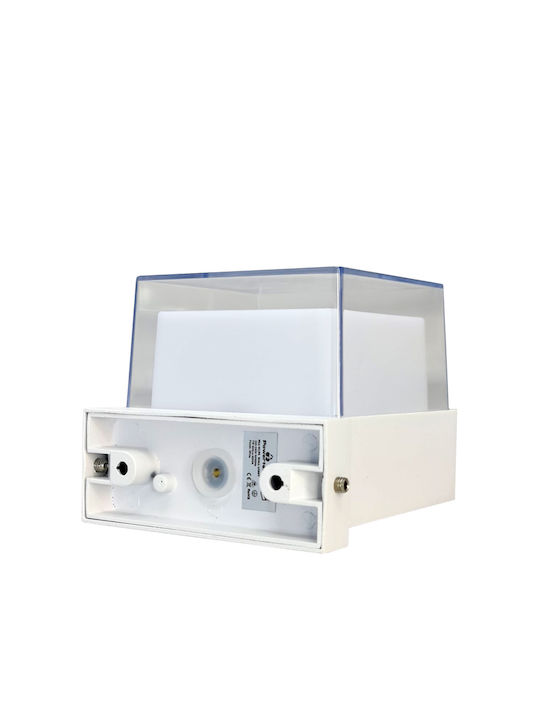 Powertech Wall-Mounted Outdoor Spot Light LED IP65 7W with Cool White Light 10.5x9.5x8.5εκ.