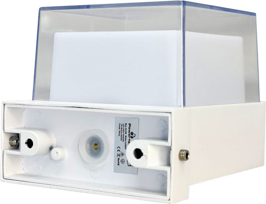 Powertech Spot de exterior montat pe perete LED IP65 7W cu Alb Rece Lumină 10.5x9.5x8.5εκ.