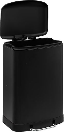 5Five 5Five Mülleimer Metallisch mit Pedal Schwarz 20lt