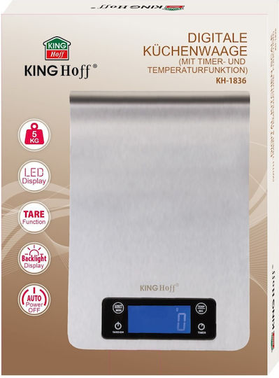 KING Hoff Digital Kitchen Scale Up To 5kg Inox