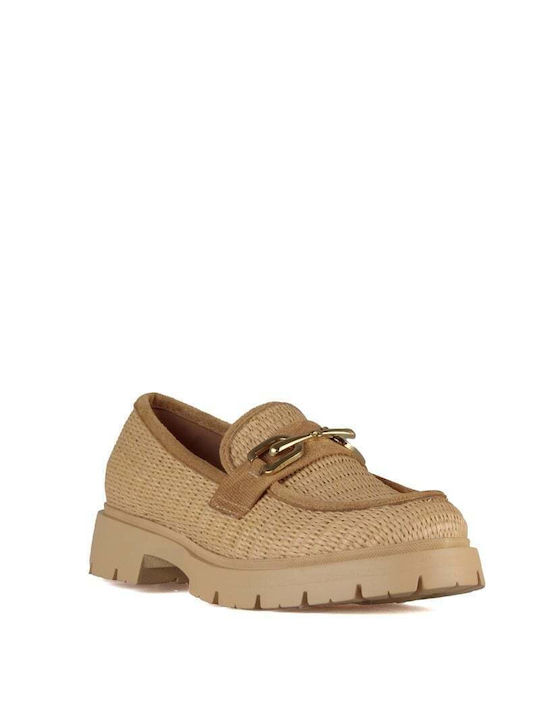 Women's Loafers in Beige Color