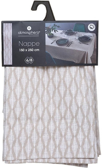 Atmosphera Tablecloth Cotton Dune Beige 178553c 250x150cm