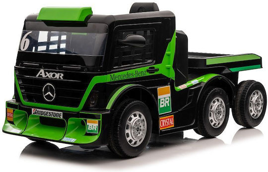 Mercedes Axor Φορτηγό Μονοθέσιο με Τηλεκοντρόλ 12 Volt Πράσινο για 3+ Ετών