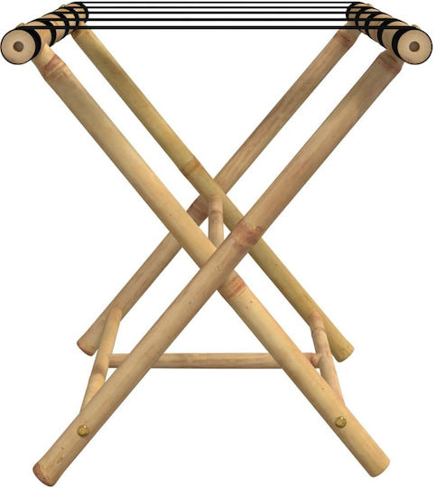 vidaXL Wooden Foldable Hotel Luggage Rack Brown with Dimensions 62x42xH50.5cm Foldable