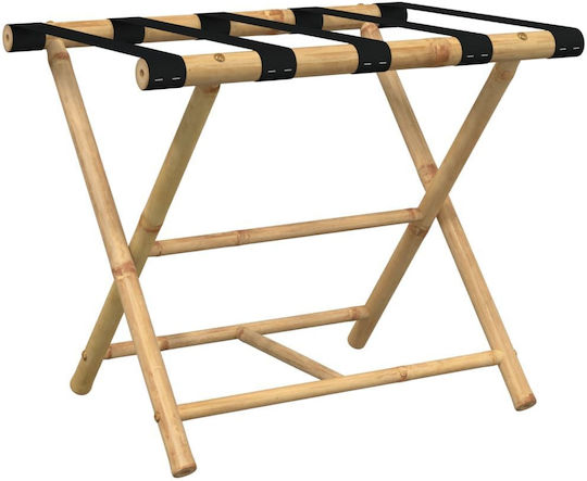 vidaXL Wooden Foldable Hotel Luggage Rack Brown with Dimensions 62x42xH50.5cm Foldable