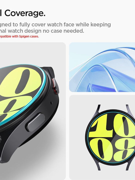 Spigen Glas.tR EZ Fit Tempered Glass για το Galaxy Watch7 40mm 2τμχ AGL08494