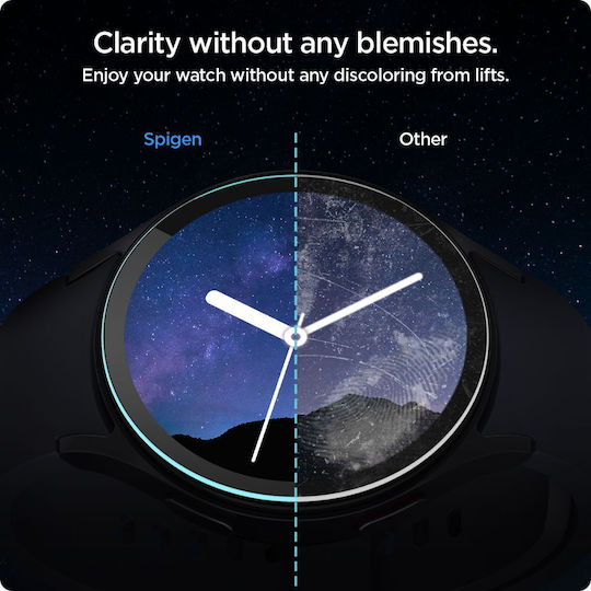 Spigen Glas.tR EZ Fit Gehärtetes Glas für das Galaxy Watch7 40 mm 2Stück AGL08494