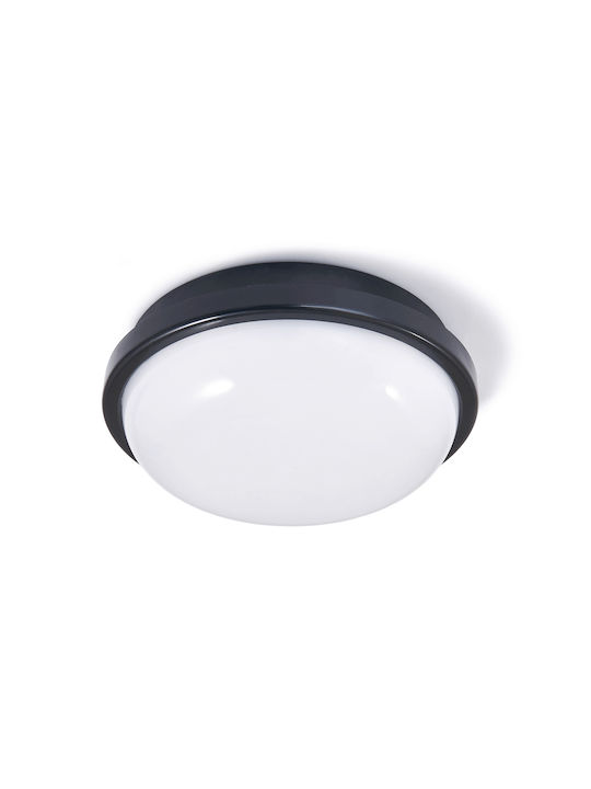 Eco Light Classic Plastic Ceiling Light with Integrated LED 16.2pcs Black