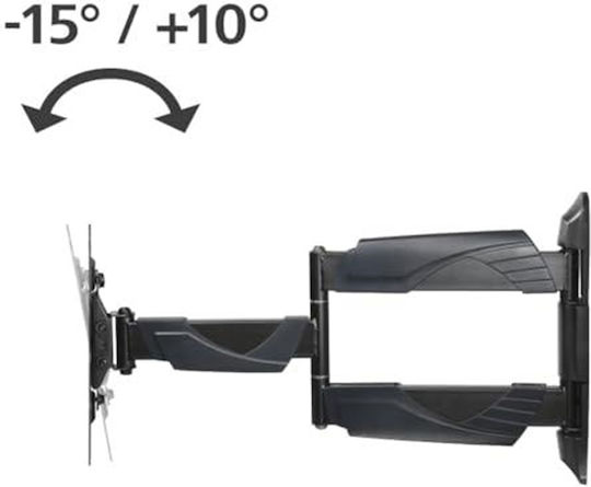 HAMA 00220828 Wall Mounted TV Mount With Extension Arm Up To 165" And 35kg Black