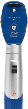 Oftalmoscop Heine Mini3000 cu fibră optică și iluminare LED albastră